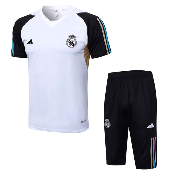 Camiseta Entrenamiento Real Madrid Conjunto Completo 2023-2024 Blanco